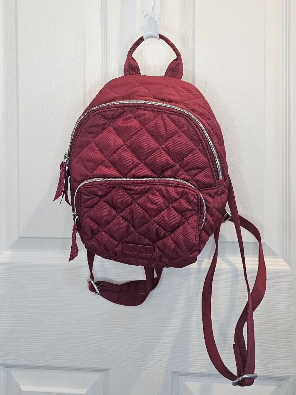 NWOT Vera Bradley Performance Twill Mini Backpack Berry Red Bookbag Bag